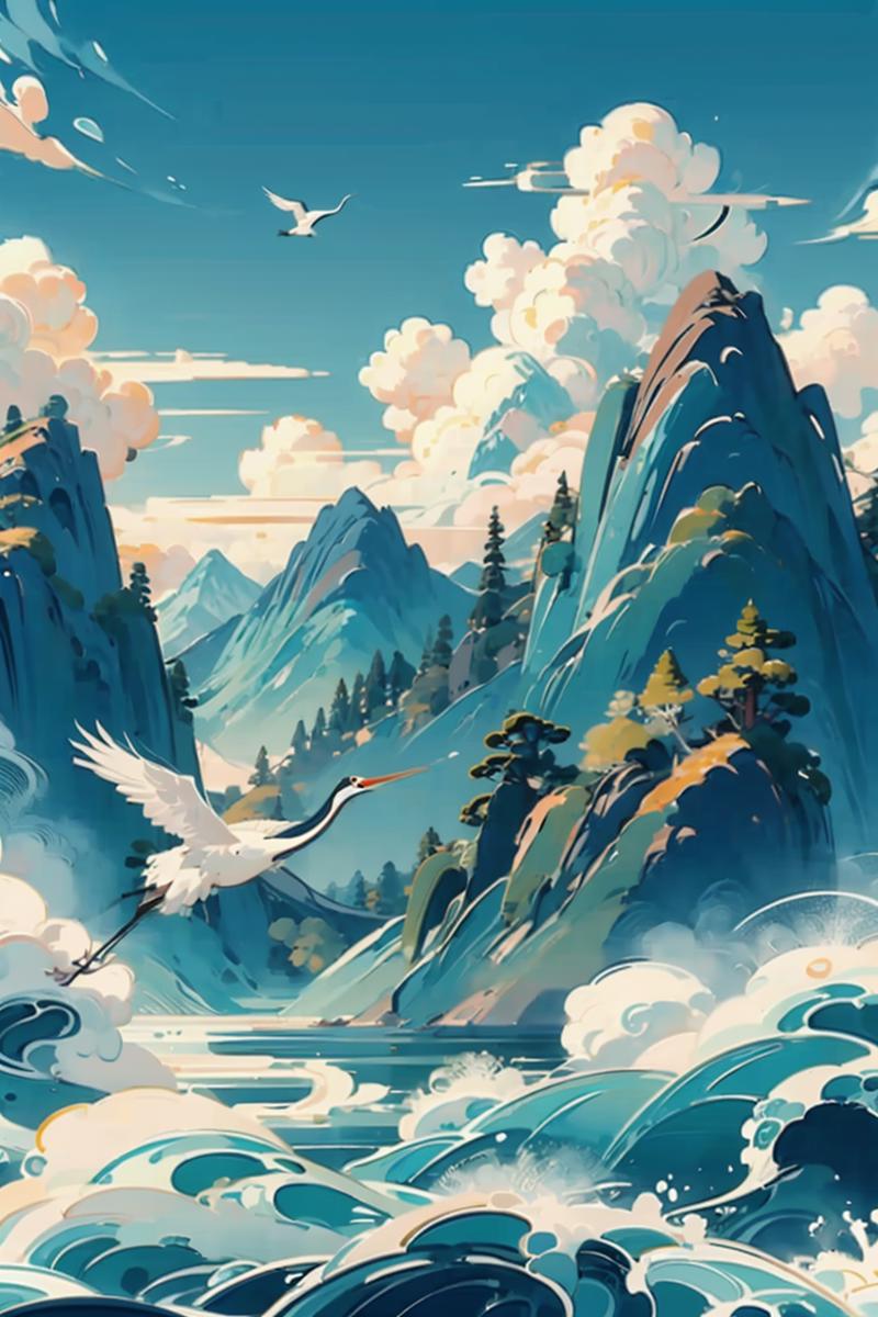 00047-2266186888-((masterpiece)), best quality, perfect anatomy,8K wallpaper,_mChinaChic, no humans, mountain, cloud, outdoors, waves, sky, flyin.png